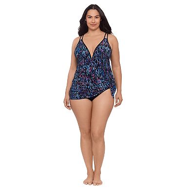 Plus Size Trimshaper Tracey V-Neck Swim Top