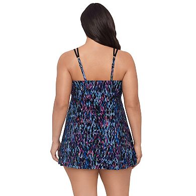 Plus Size Trimshaper Tracey V-Neck Swim Top
