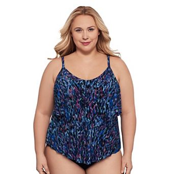 Plus Size Trimshaper Ronnie Tankini Swim Top