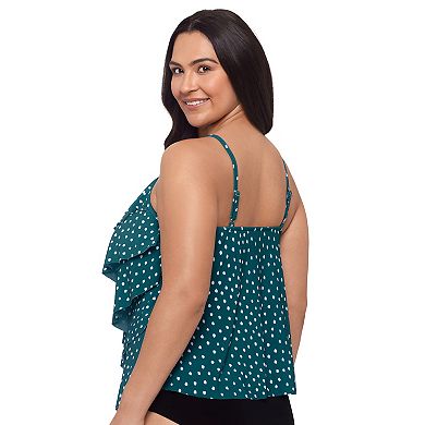 Plus Size Trimshaper Ruffled Swim Top