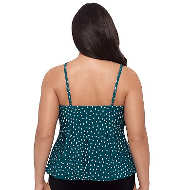 Plus Size Trimshaper Ruffled Swim Top