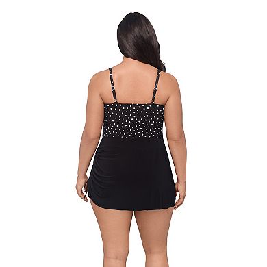 Plus Size Trimshaper V-Neck Swimdress