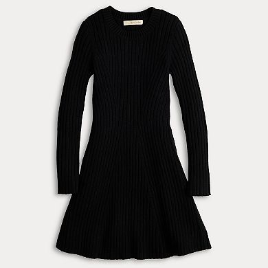 Juniors' Rewind Rib Knit Sweater Dress