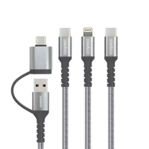Connect 6-ft. Lightning & Dual USB-C 3-in-1 Charging Cable