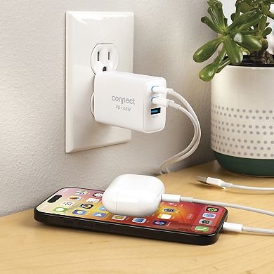 Connect 3-Port 45W USB Wall Charger