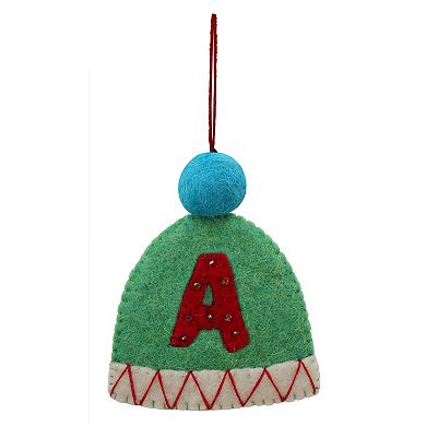 St. Nicholas Square Shaped Monogram Christmas Ornament