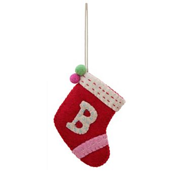 St. Nicholas Square® Shaped Monogram Christmas Ornament