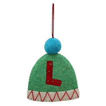 St. Nicholas Square® Shaped Monogram Christmas Ornament
