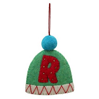 St. Nicholas Square® Shaped Monogram Christmas Ornament