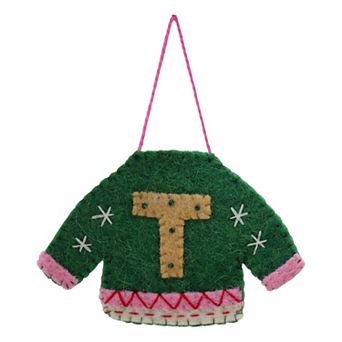 St. Nicholas Square® Shaped Monogram Christmas Ornament