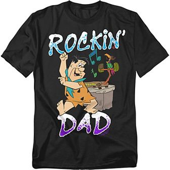 Big & Tall Flintstones Rockin' Dad Graphic Tee