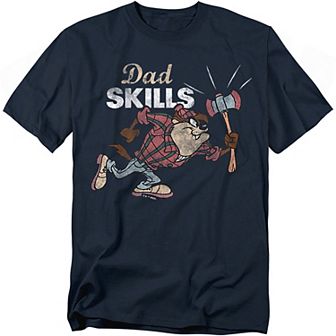 Big & Tall Looney Tunes Taz Dad Skills Graphic Tee
