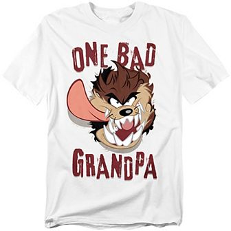 Big & Tall Looney Tunes Taz One Bad Grandpa Graphic Tee