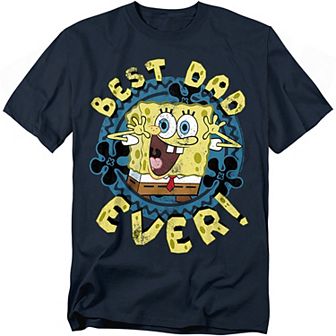 Big & Tall SpongeBob SquarePants Best Dad Ever Graphic Tee