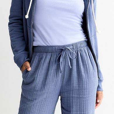 Juniors' SO® Mid Rise Double Gauze Pants