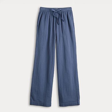 Juniors' SO® Mid Rise Double Gauze Pants