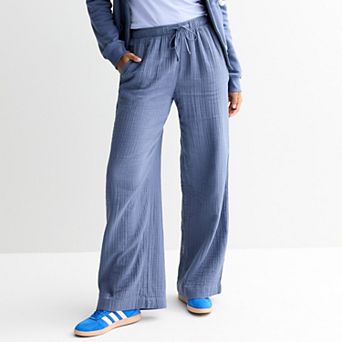 Juniors' SO® Mid Rise Double Gauze Pants