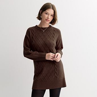 Juniors' SO® Cable Knit Sweater Dress