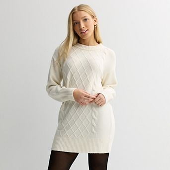 Juniors' SO® Cable Knit Sweater Dress