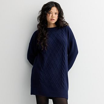 Juniors' Plus Size SO® Cable Knit Sweater Dress