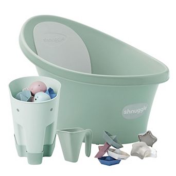 Shnuggle Baby Bath Tub + Accessories Bundle 5 pc Set