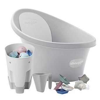 Shnuggle Baby Bath Tub + Accessories Bundle 5 pc Set