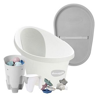 Shnuggle Baby Bath Tub + Accessories + Squishy Mat 6 pc Bundle