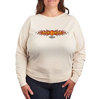 Plus Size Marvel The Fantastic Four First Steps Human Torch French Terry Long Sleeve Tee