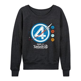 Women's Marvel The Fantastic Four First Steps Rocket French Terry Long Sleeve Tee