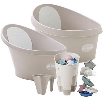 Shnuggle Toddler Bath + Baby Bath + Accessories Bundle 6 pc