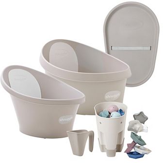 Shnuggle Toddler Bath + Baby Bath + Accessories + Squishy Mat 7 pc Bundle