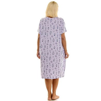 Plus Size Croft & Barrow® Whisperluxe Short Sleeve Sleepshirt