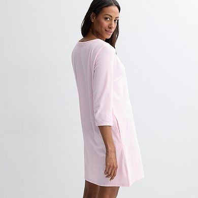 Women's Croft & Barrow® Cozy Luxe V-Neck Pajama Sleepshirt