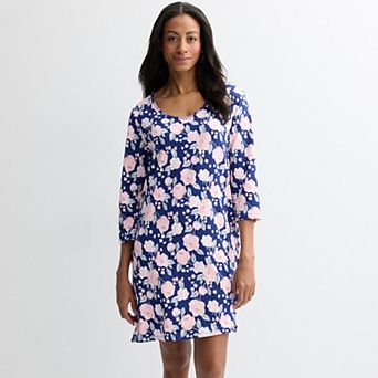 Women's Croft & Barrow® Cozy Luxe V-Neck Pajama Sleepshirt