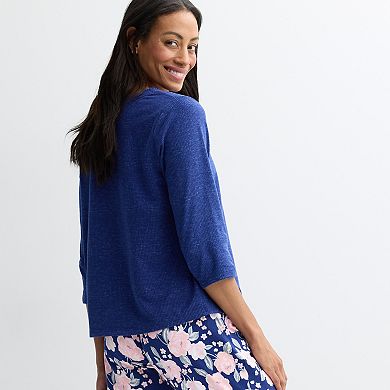 Women's Croft & Barrow® Cozy Luxe Pajama Top