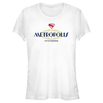 Juniors' DC Comics Superman Metropolis City of Tomorrow Fitted Graphic Tee