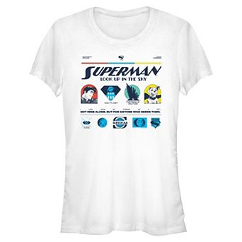 Juniors' DC Comics Superman Icons Fitted Graphic Tee