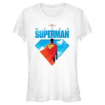 Juniors' DC Comics Superman And Shield Poster Graphic Fitted Graphic Tee