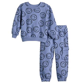 Baby & Toddler Boy Grayson Threads Kids The Label 2 pc Smiley World Pullover & Cargo Jogger Pants Set