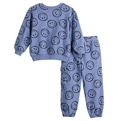 Baby & Toddler Boy Grayson Threads Kids The Label 2-pc. Smiley World Pullover & Cargo Jogger Pants Set