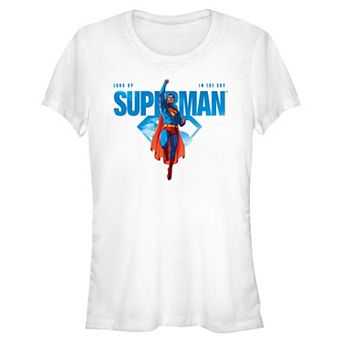 Juniors' DC Comics Superman Flight In Action Graphic Fitted Graphic Tee