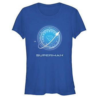 Juniors' DC Comics Superman Flying Around Fitted Graphic Tee