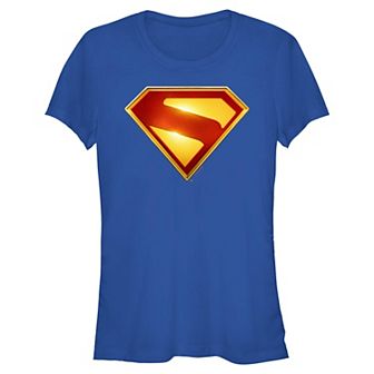 Juniors' DC Comics Superman Classic Shield Logo Fitted Graphic Tee