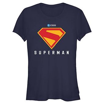 Juniors' DC Comics Superman And Shield Fitted Graphic Tee