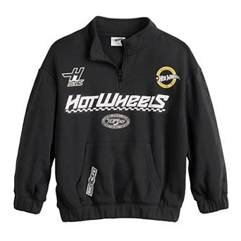 Boys 4-8 Grayson Threads Kids The Label Hot Wheels Quarter Zip Graphic Pullover