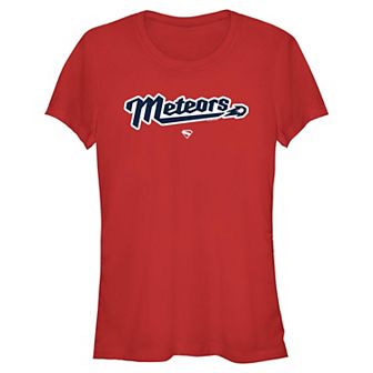 Juniors' DC Comics Superman Meteors Fitted Graphic Tee