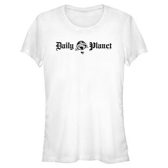 Juniors' DC Comics Superman Daily Planet Logo Fitted Graphic Tee