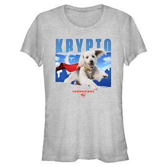 Juniors' DC Comics Superman Krypto Fitted Graphic Tee