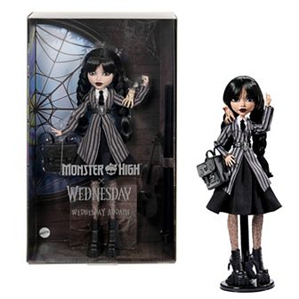Mattel Monster High Wednesday Addams Doll with Thing in Nevermore Academy Uniform