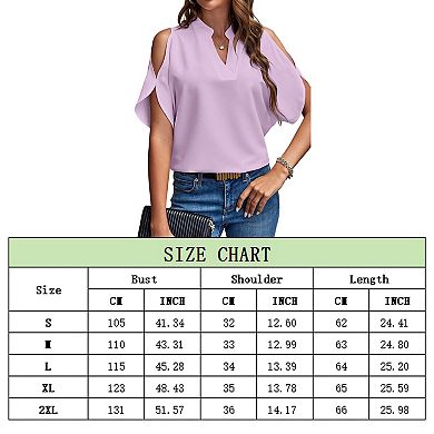 Women V Neck Off Shoulder Short Sleeve T-Shirt Summer Casual Solid Blouse Tops